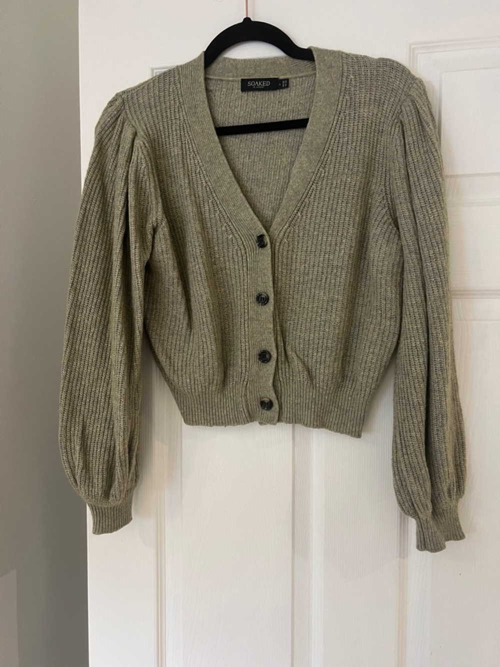 Soaked in Luxury light green cardigan